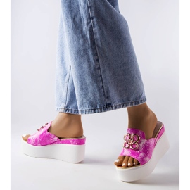 Havanna pink wedge sandals 1