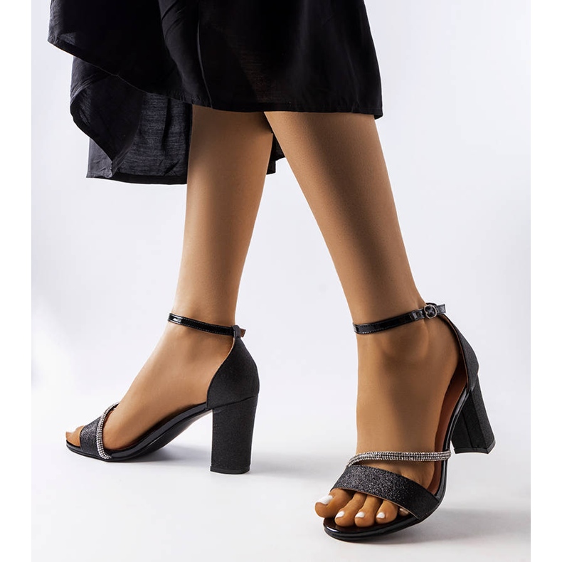 Black heeled sandals from Abellona 1
