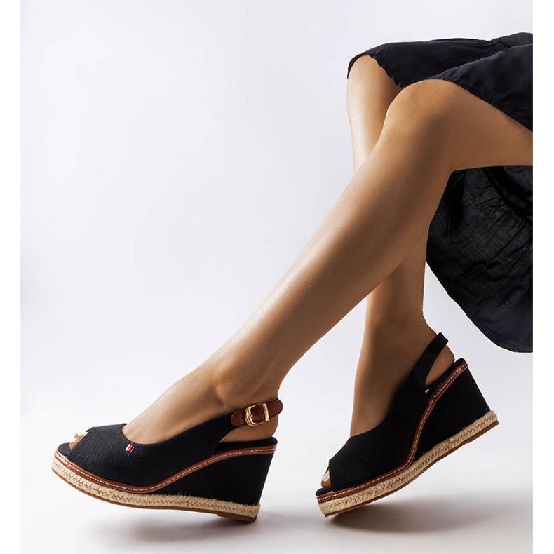 Black wedge espadrilles from Lalia 1
