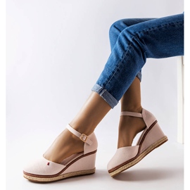 Beige wedge espadrilles from Adelinda 1