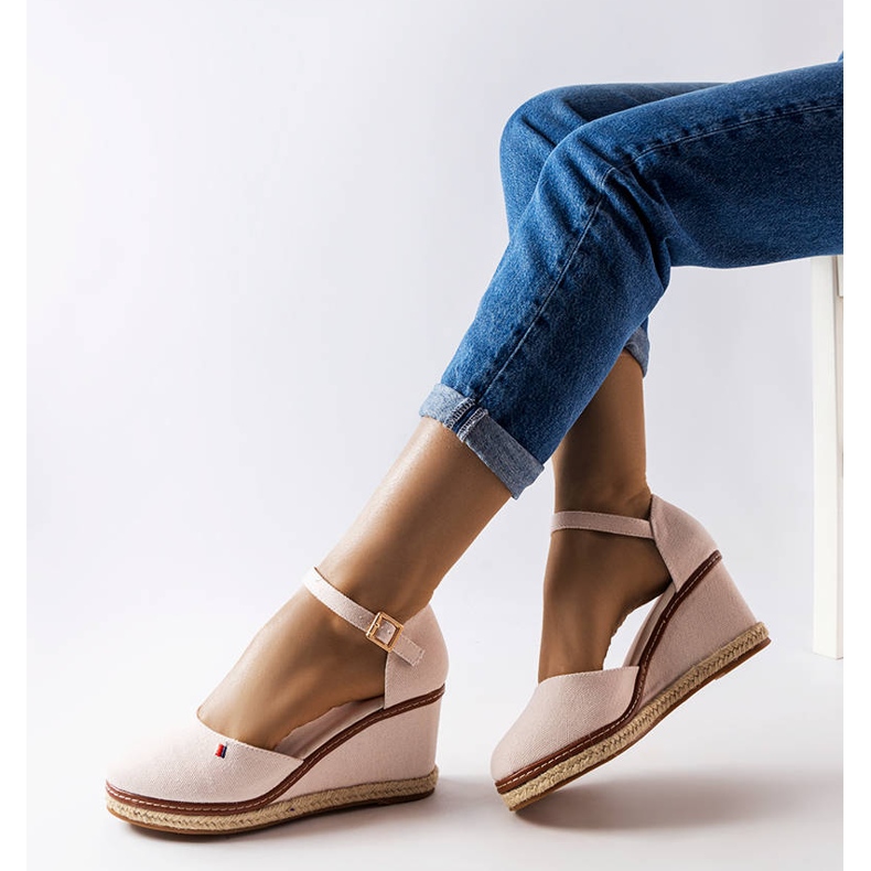 Beige wedge espadrilles from Adelinda 1