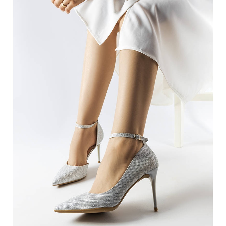 Inna Nikolina silver brocade heels 1