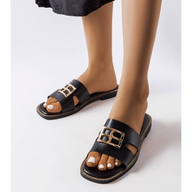 Sabrine black slides 1
