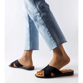 Tiana black slippers 2