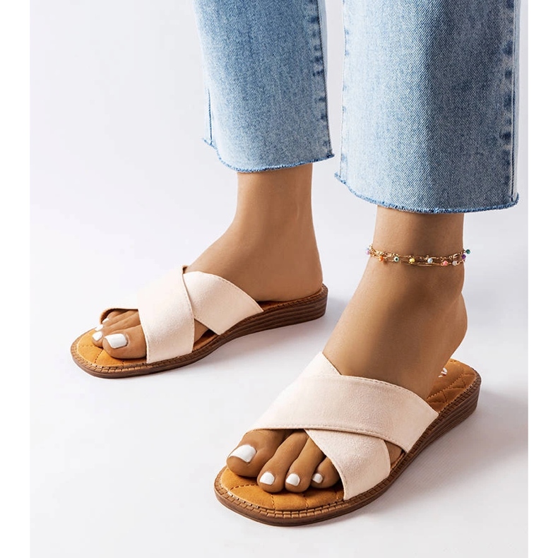 Inna Tiana beige slippers 1