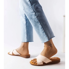 Inna Tiana beige slippers 2