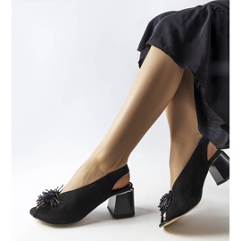 Black suede beaded sandals from Karino 1 Black suede beaded sandals from Karino 1