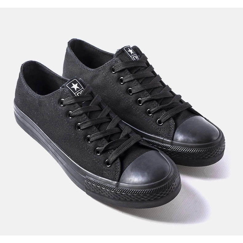 Black textile sneakers from Cristiano 1
