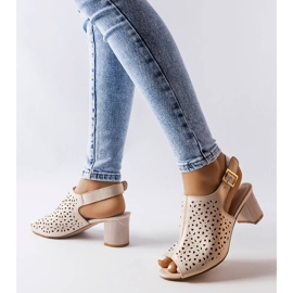 Fiamma gold block sandals golden 1