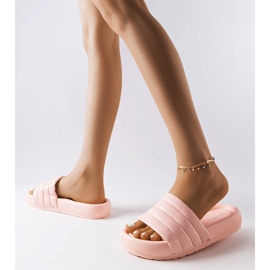 Inna Pink slippers decorated with quilting from Dorene 2 Inna Pink slippers decorated with quilting from Dorene 2