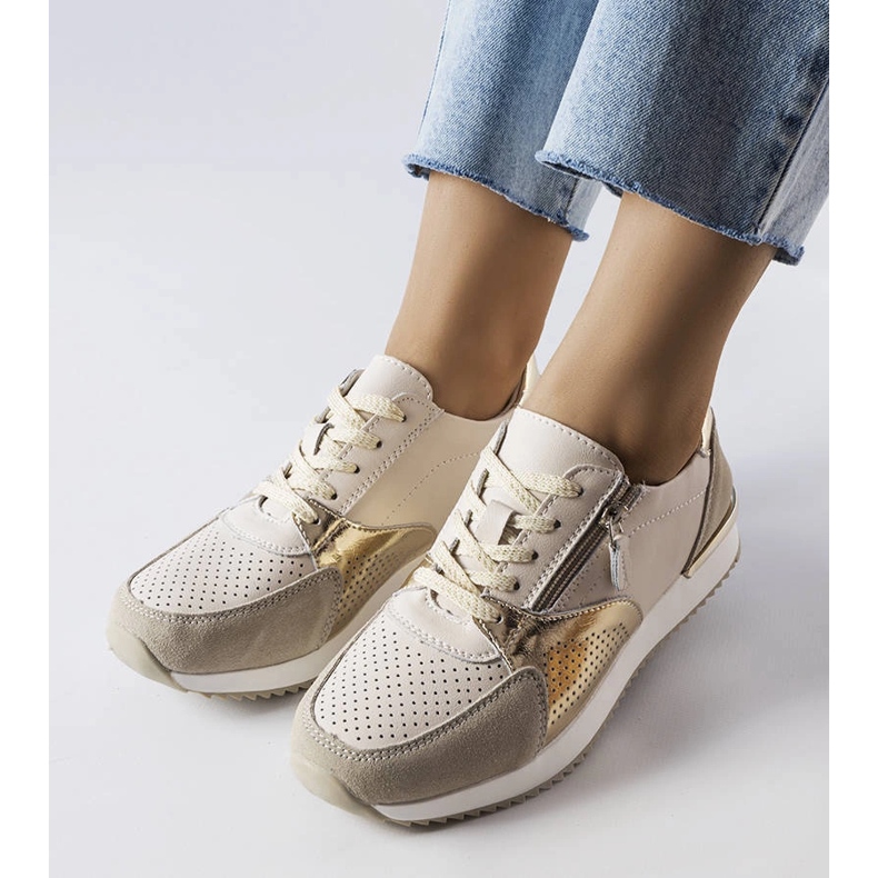 Goodin Beige openwork leather shoes from Galileo 1