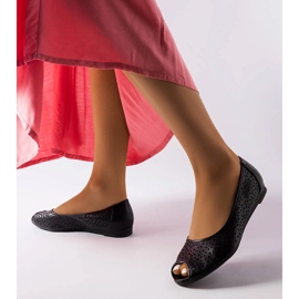 Black openwork ballerinas from Lafond 1