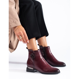Vinceza women's burgundy ankle boots red 1 Vinceza women's burgundy ankle boots red 1