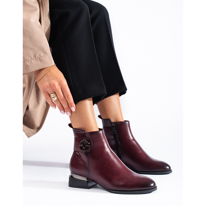Vinceza women's burgundy ankle boots red 1 Vinceza women's burgundy ankle boots red 1
