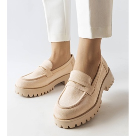 Inna Beige eco-suede shoes from Dina 1