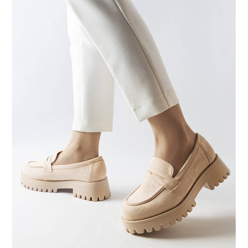 Inna Beige eco-suede shoes from Dina 2