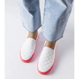 White quilted slip-on sneakers from Balsamo 1