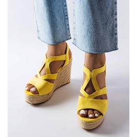 Yellow wedge espadrilles from Bois 1