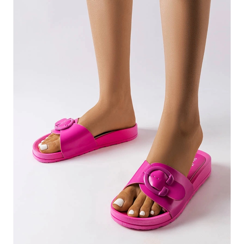 Inna Pink slides with a buckle from Généreux 1