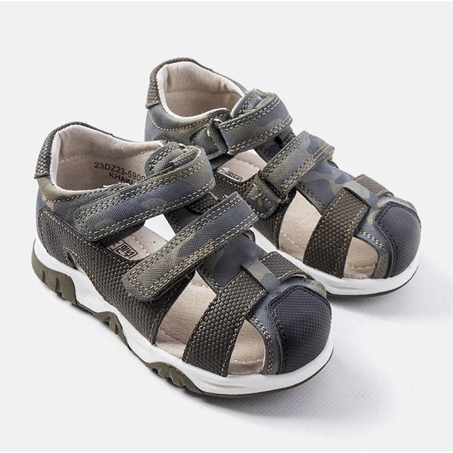 Green sandals with a leather insole from Millard 1