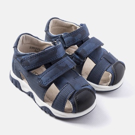 Navy sandals with a leather insole from Millard blue 1