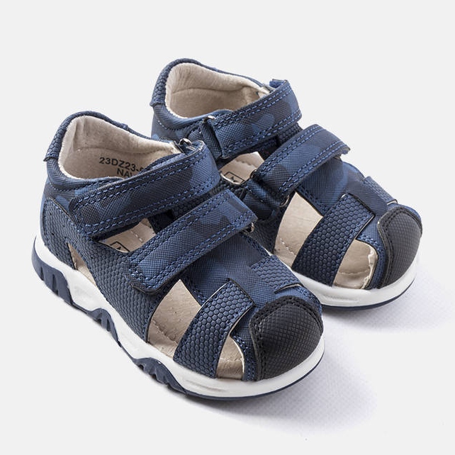Navy sandals with a leather insole from Millard blue 1