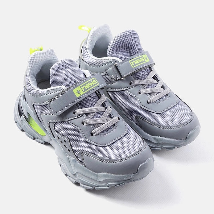 Gray kids' sneakers from Ansel grey 1