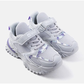 Gray children's sneakers with velcro from Robillard grey 1 Gray children's sneakers with velcro from Robillard grey 1