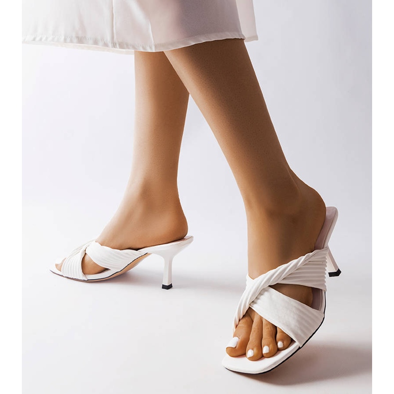Inna White heeled sandals from Seiler 1