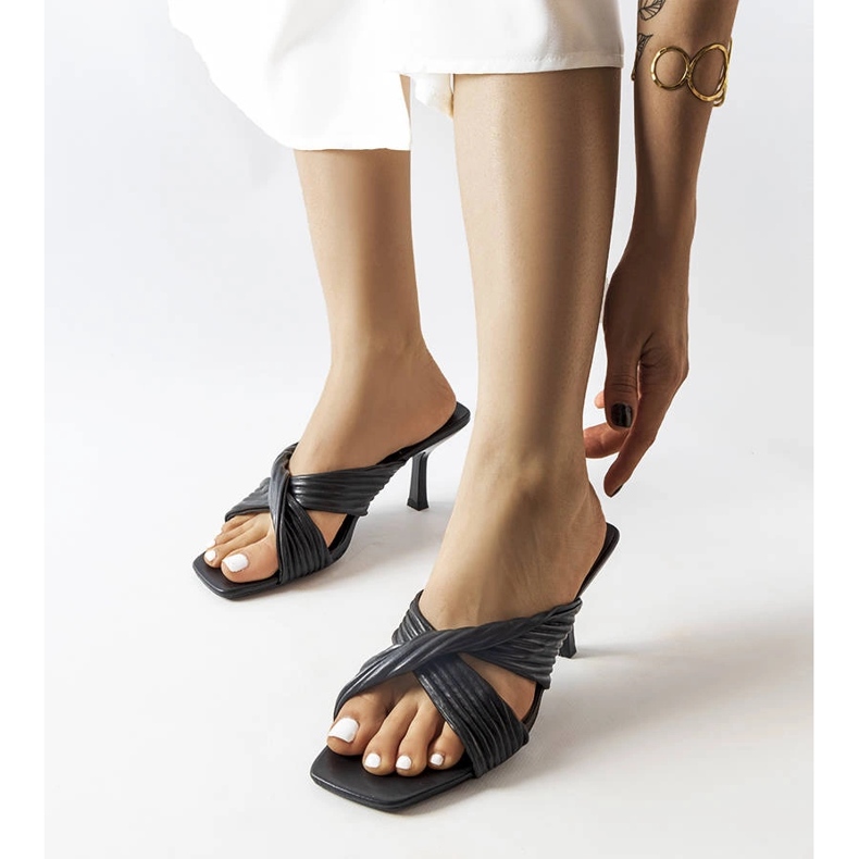 Inna Black heeled sandals from Seiler 1