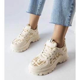 Beige chunky sneakers from Brunswick 1