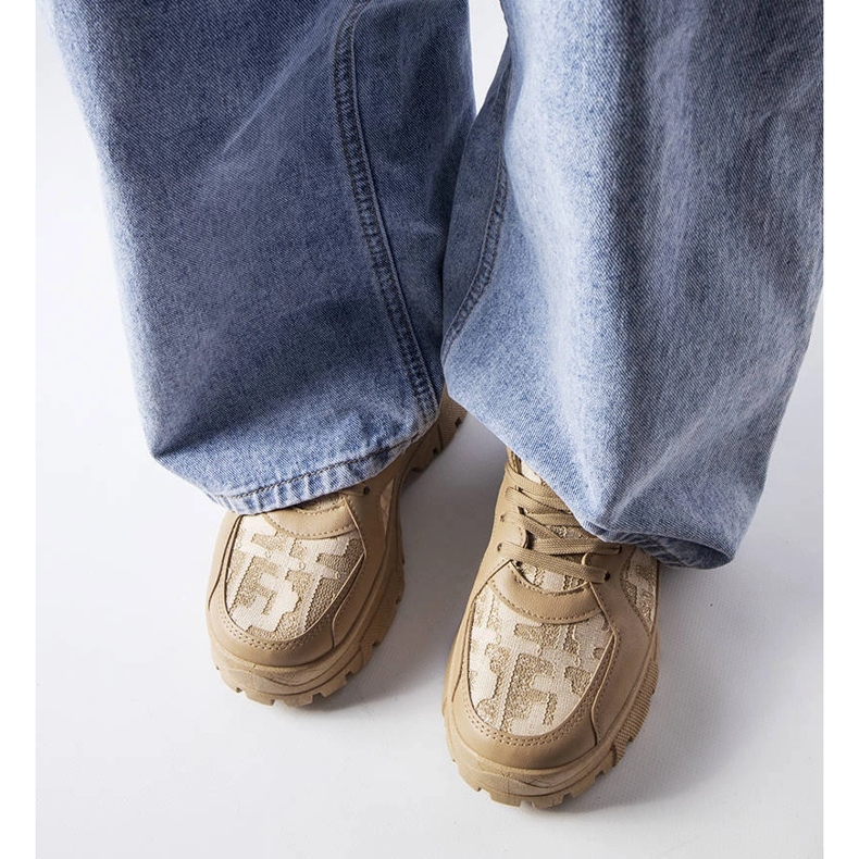 Dark beige chunky sneakers 1 Dark beige chunky sneakers 1