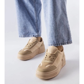 Tan suede best sale platform sneakers