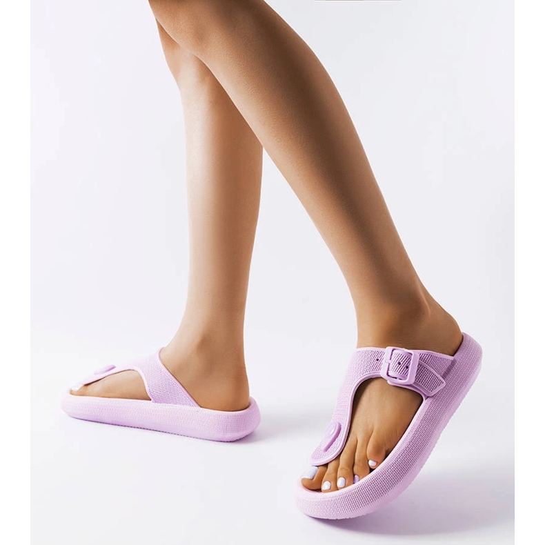 Purple platform sandals from Moretti violet 2