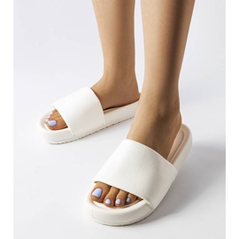 Franco white platform slippers 1