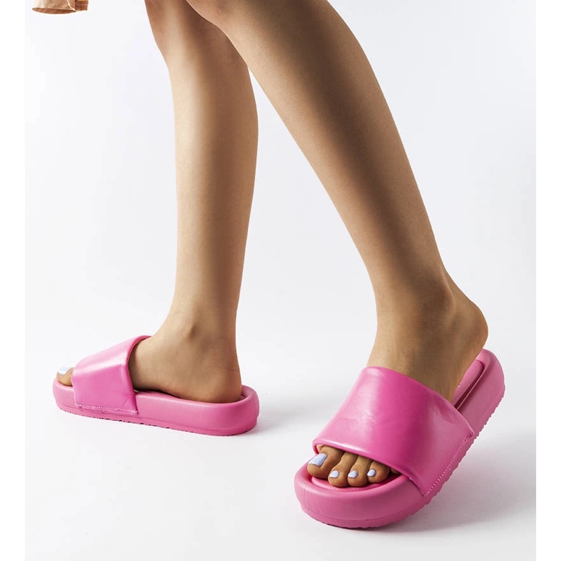 Pink platform slippers from Franco 2
