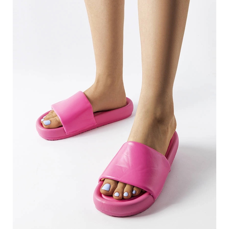 Pink platform slippers from Franco 1