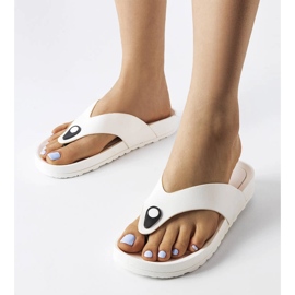 Elide white platform flip-flops 1