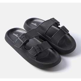 Karersee men's black slippers 1