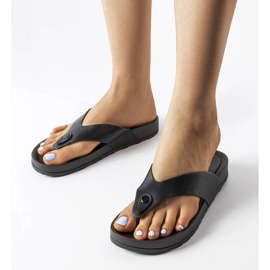 Inna Black platform sandals from Elide 1