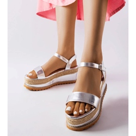 Silver wedge sandals from Access 1