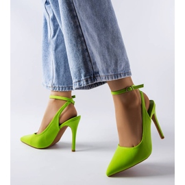 Green heeled pumps from Luce 1