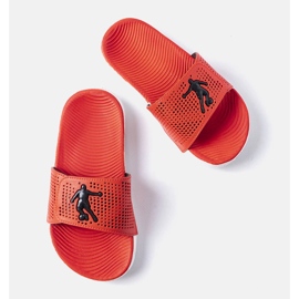 Red and white rubber slippers from Athens 1