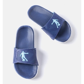 White and navy rubber slippers from Athens blue 1