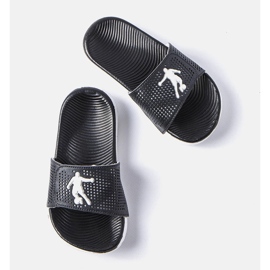 Black and white rubber slippers from Athens 1