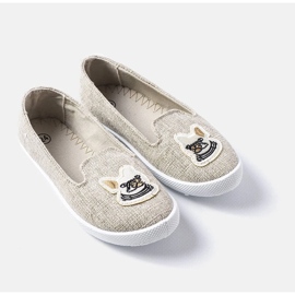 Gray children's sneakers with Naomi appliqué grey 1 Gray children's sneakers with Naomi appliqué grey 1