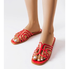 Red women's Gandy slippers 1