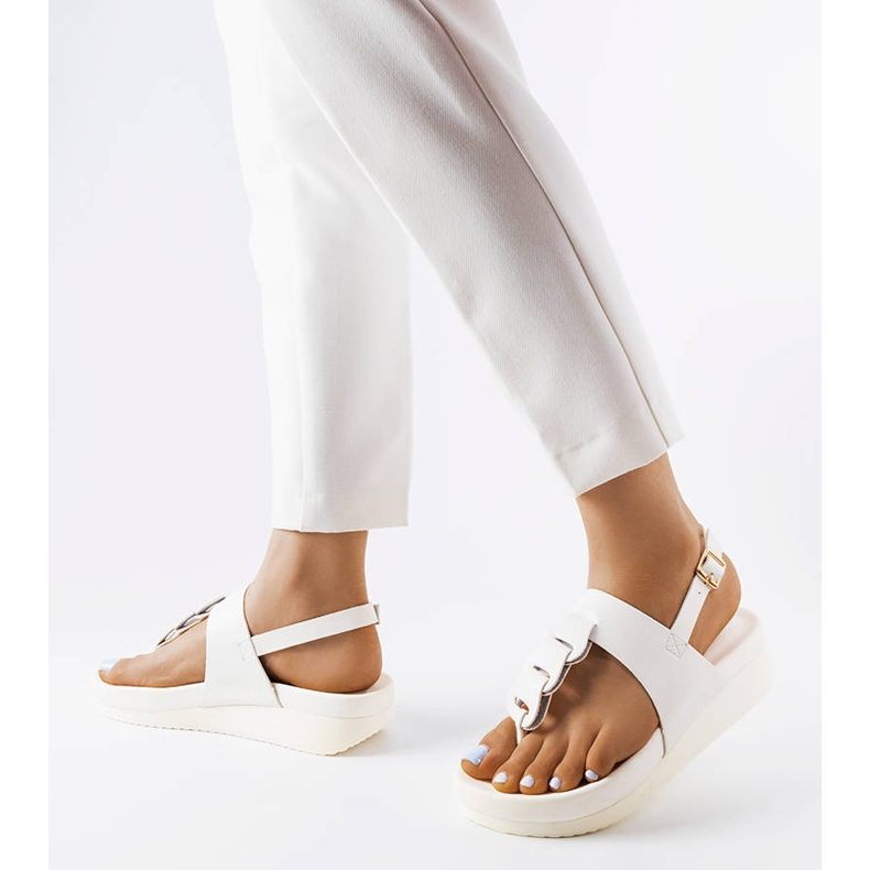 Inna White wedge sandals from Castelletto 1