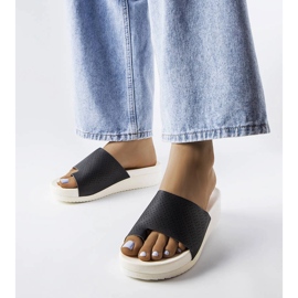 Black wedge sandals from Monferrato 1 Black wedge sandals from Monferrato 1