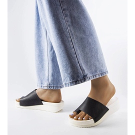 Black wedge sandals from Monferrato 2 Black wedge sandals from Monferrato 2